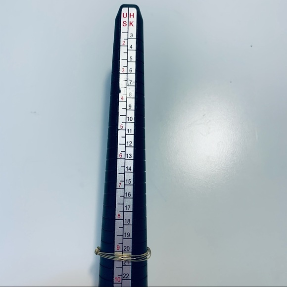 HANDMADE GOLD WIRE STONE RING 19mm - Picture 6 of 6